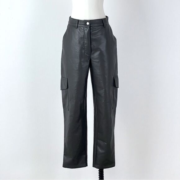 Aritzia Grey Faux Leather Stretch Modern Cargo Pant - Picture 5 of 14